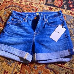 7 for all mankind jean shorts
